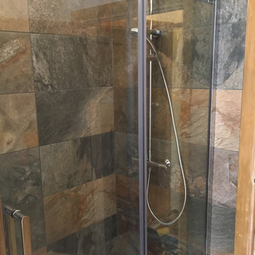 Arco shower installations Romford. New corner shower installed.